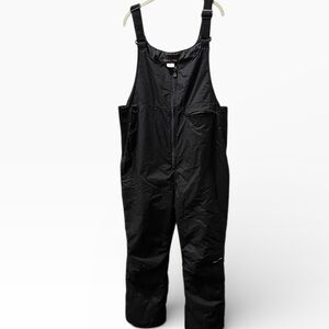 Black insulated snow bib overalls - XL